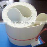 White smooth pvc conveyor belt