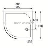 SUNZOOM 800mm Shower Tray,semi-circle Shower Tray,custom Shower Tray 80x80 thumbnail-2