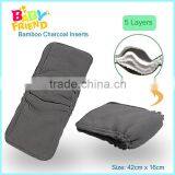Leak Guard Organic Bamboo Charcoal Double Gusset Diaper Insert Quality Choice thumbnail-2