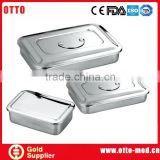 Stainless steel hospital instrument trays