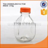 High quality glass milk bottle with colored lid