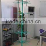 flexible rotating metal display stands with hooks, 5 tiers height adjustable metal display stand