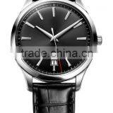 YB Classic Black Luxury Men Watch Stainless Steel Leather Watch thumbnail-2