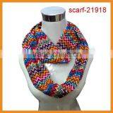 Colorful Chevron Infinity Scarf,colorful Print Scarf Milk Silk Scarf