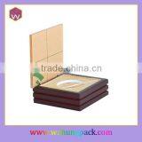 Glass Top Window Matte Lacquer Brown Wooden Medal Packaging Box thumbnail-2