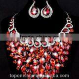Multicolour Rhinestone Women Jewelry Set in Latest Design/wedding Necklace and Earring Sets thumbnail-2