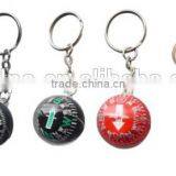 Round Small Compass With Keychain