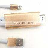 2016 New Design Cable HDTV Cable 8 Pin to HDM I Cable HDM I Cable Adapter Transfer Audio MHL Cable for Iphone to TV thumbnail-2