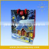Printed Custom Made Folding Shopping Paper Bags for Christmas thumbnail-2