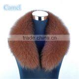 Wholesale Price Shawl Collar Camel Fox Fur Shawl Collar for Winter Coat and Leather Jacket thumbnail-1