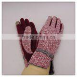 Wholesale Little Girls Colorful Knit Mittens With Flowers thumbnail-2