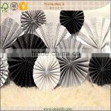 Halloween Decoration Black Hanging Paper Rosette Backdrops