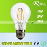 2016 Hot AC170-265V 4W A60 Dimmable Clear Glass Filament LED Bulb