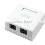 CAT5E UTP RJ45+RJ11 Surface Mount Box