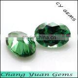 5x3mm Oval Shape green color imitation cz