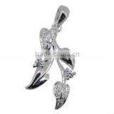 P397 Rhodium Plated Silver Pendant,925 Small Silver Pendant for Gift,party&anniversary thumbnail-1