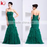 Sexy New Populor Elegant Green Off Shoulder Long Dress With Puffy Appliqued Beautiful Mermaid Evening Dress In Suzhou