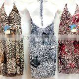 Wholesale PLUS Size Halter Leopard Printed Knee Length Summer Dresses thumbnail-1