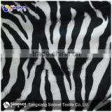 100% polyester zebra printed fabric/normal velvet fabric/sofa fabric