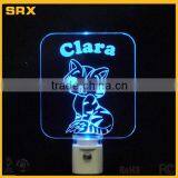 Custom Personalized Kitty Cat LED Night Light, Kitten, Animal, Girl, Lamp Maker thumbnail-1