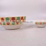 Colorful Flower Euro Food Stardard Set Of 2Pcs Plastic Salad Bowl Set thumbnail-3
