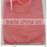 knitted plastic drawstring mesh bag