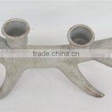 Hot Selling Resin Black Deer Antler Candle Holder thumbnail-1