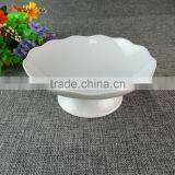 Royal White Porcelain Fruit Platter Decoration With Stand Ceramic Fruit Plate Wholesale thumbnail-1