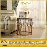 Rose Golden Marble Top Side Table Corner Table thumbnail-1