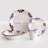 16pcs Stoneware Dinnerware Set With Handpainted Flowers,handpainting Dinner Set,ceramic Tableware Set With Handpainting thumbnail-3