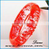 Handmade Gift Clear Real Flower Bracelet Resin Flower Bangle thumbnail-4