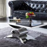 C8066 Latest Design Fancy Rectangle Tea Table With Glass thumbnail-1