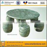 Garden Furniture Stone Table & Chair Polished Surface Multi Dragon Marble Stool Chair thumbnail-1