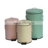 Large Capacity Kitchen Metal Pedal Bin Toilet Garbage Trash Can