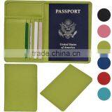 RFID Passport Holder, Cowhide Leather RFID Blocking Passport Case Cover Holder thumbnail-5