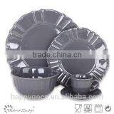 Embossed Solid Color 16pcs Dinnerware Set thumbnail-2
