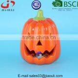 Cheap LED Light Ceramic Halloween Pumpkin thumbnail-3