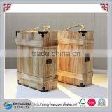 Antique Burnt Color Wooden Wine Boxes in Stock Supply thumbnail-1