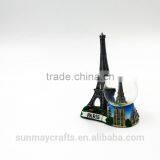 Custom Polyresin France Eiffel Tower Souvenir Snow Globe for Sale thumbnail-3