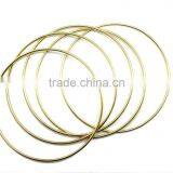 Round Ring With High Quality Butt Welded, Bright Brass Color Metal O Ring, Steel Wire Rings ID 10" thumbnail-3