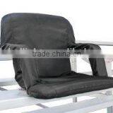 Black Portable Lazy Quilted Chair Sports Stadium Seat thumbnail-2