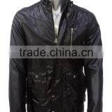 ALIKE Black Men pu Jacket Wholesale Jacket thumbnail-1
