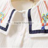 2017 Wholesale Childrens Boutique Clothing Baby Girls Plain White Shirt With Long Sleeve thumbnail-3