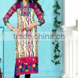 LADIES COTTON FANCY PRINTED KURTI thumbnail-1