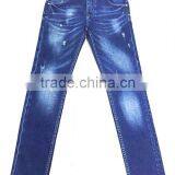 Men's Five Pocket Blasting Denim Pants Scratched Jeans Trousers thumbnail-1