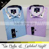 China Factory Direct Supply Latest Men Collar Designs Different Types Shirts With Blue Corner thumbnail-1