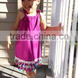 New Fashion Summer Sleeveless Tassels Children's Dress thumbnail-1
