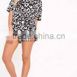 Wholesale Popular Full Print Ladies Summer Pyjama Cotton Short Pajamas Women Jersey Loungwear thumbnail-4