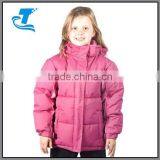Kids Childrens Snow Warm Winter Padded Jacket Coat Fleece Lined Collar + Hood Bright Pink 7-10years