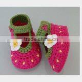 Christmas Toddlers Baby Shoes Winter Crochet Shoes Floral Pattern Knitted Shoes thumbnail-4